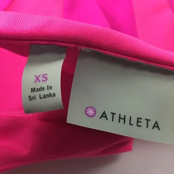 Athleta pink racerback mesh tank top Sz XS - Picture 3 of 7